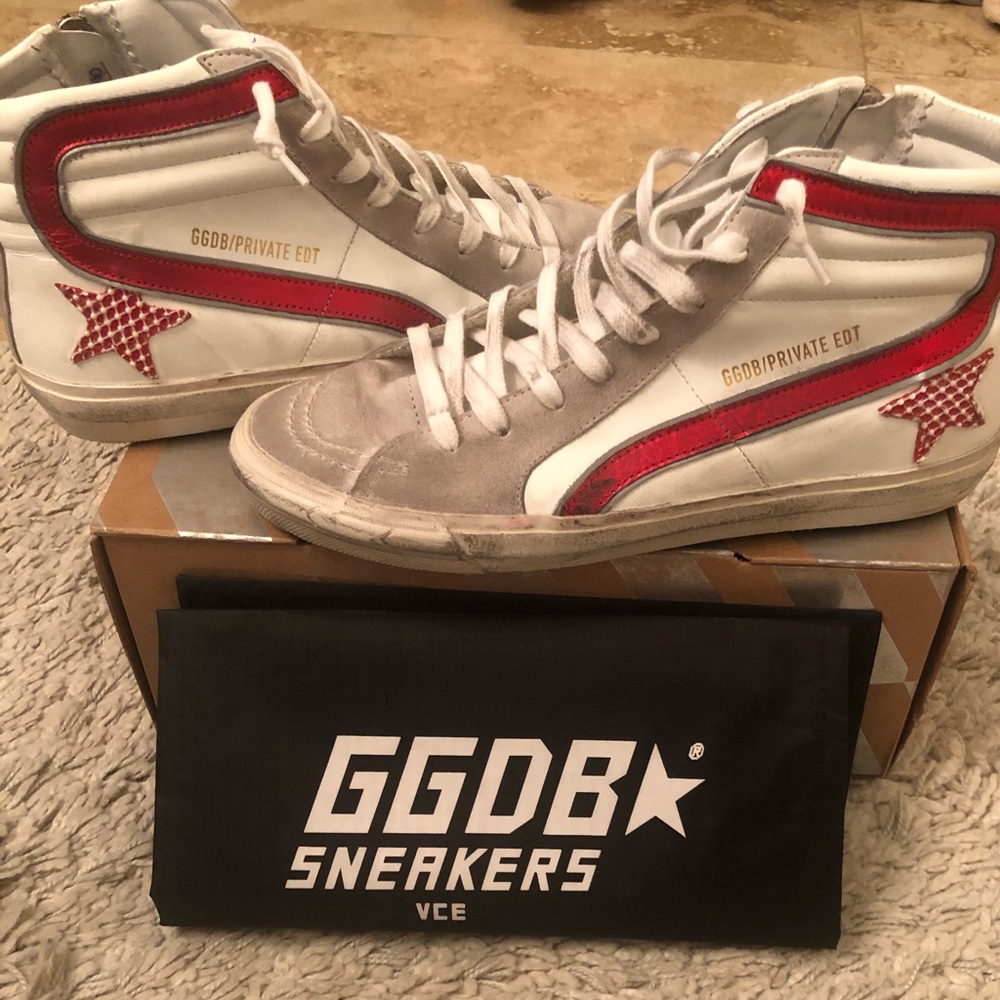Golden Goose - "Slide" Suede & Leather Sneakers ⭐️